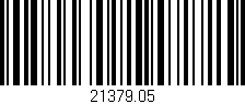 Código de barras (EAN, GTIN, SKU, ISBN): '21379.05'