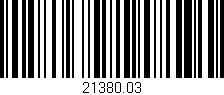 Código de barras (EAN, GTIN, SKU, ISBN): '21380.03'