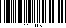 Código de barras (EAN, GTIN, SKU, ISBN): '21383.05'