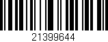 Código de barras (EAN, GTIN, SKU, ISBN): '21399644'