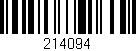 Código de barras (EAN, GTIN, SKU, ISBN): '214094'