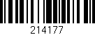 Código de barras (EAN, GTIN, SKU, ISBN): '214177'