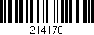 Código de barras (EAN, GTIN, SKU, ISBN): '214178'
