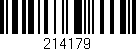 Código de barras (EAN, GTIN, SKU, ISBN): '214179'