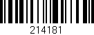 Código de barras (EAN, GTIN, SKU, ISBN): '214181'