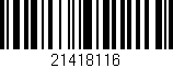 Código de barras (EAN, GTIN, SKU, ISBN): '21418116'