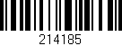 Código de barras (EAN, GTIN, SKU, ISBN): '214185'