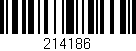 Código de barras (EAN, GTIN, SKU, ISBN): '214186'