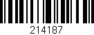 Código de barras (EAN, GTIN, SKU, ISBN): '214187'