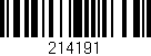 Código de barras (EAN, GTIN, SKU, ISBN): '214191'