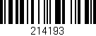 Código de barras (EAN, GTIN, SKU, ISBN): '214193'