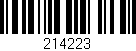 Código de barras (EAN, GTIN, SKU, ISBN): '214223'