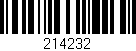 Código de barras (EAN, GTIN, SKU, ISBN): '214232'