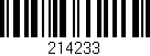Código de barras (EAN, GTIN, SKU, ISBN): '214233'
