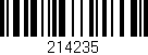 Código de barras (EAN, GTIN, SKU, ISBN): '214235'
