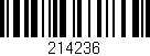 Código de barras (EAN, GTIN, SKU, ISBN): '214236'