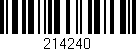 Código de barras (EAN, GTIN, SKU, ISBN): '214240'