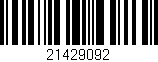 Código de barras (EAN, GTIN, SKU, ISBN): '21429092'
