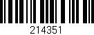 Código de barras (EAN, GTIN, SKU, ISBN): '214351'