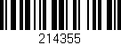 Código de barras (EAN, GTIN, SKU, ISBN): '214355'