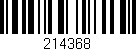 Código de barras (EAN, GTIN, SKU, ISBN): '214368'