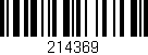 Código de barras (EAN, GTIN, SKU, ISBN): '214369'
