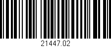 Código de barras (EAN, GTIN, SKU, ISBN): '21447.02'