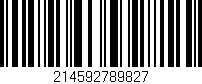 Código de barras (EAN, GTIN, SKU, ISBN): '214592789827'