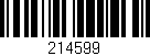 Código de barras (EAN, GTIN, SKU, ISBN): '214599'