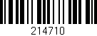 Código de barras (EAN, GTIN, SKU, ISBN): '214710'