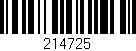 Código de barras (EAN, GTIN, SKU, ISBN): '214725'