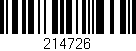 Código de barras (EAN, GTIN, SKU, ISBN): '214726'