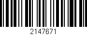 Código de barras (EAN, GTIN, SKU, ISBN): '2147671'