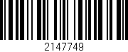Código de barras (EAN, GTIN, SKU, ISBN): '2147749'