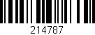 Código de barras (EAN, GTIN, SKU, ISBN): '214787'