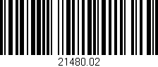 Código de barras (EAN, GTIN, SKU, ISBN): '21480.02'
