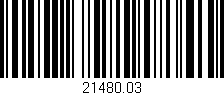 Código de barras (EAN, GTIN, SKU, ISBN): '21480.03'