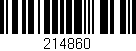 Código de barras (EAN, GTIN, SKU, ISBN): '214860'