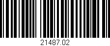 Código de barras (EAN, GTIN, SKU, ISBN): '21487.02'