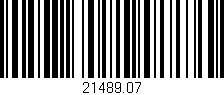 Código de barras (EAN, GTIN, SKU, ISBN): '21489.07'
