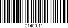 Código de barras (EAN, GTIN, SKU, ISBN): '21489.11'