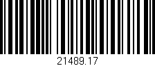 Código de barras (EAN, GTIN, SKU, ISBN): '21489.17'