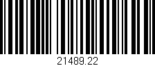 Código de barras (EAN, GTIN, SKU, ISBN): '21489.22'
