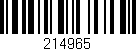 Código de barras (EAN, GTIN, SKU, ISBN): '214965'