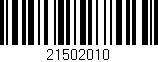 Código de barras (EAN, GTIN, SKU, ISBN): '21502010'