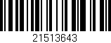 Código de barras (EAN, GTIN, SKU, ISBN): '21513643'
