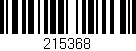 Código de barras (EAN, GTIN, SKU, ISBN): '215368'