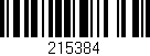 Código de barras (EAN, GTIN, SKU, ISBN): '215384'