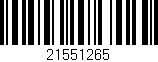 Código de barras (EAN, GTIN, SKU, ISBN): '21551265'