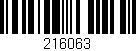 Código de barras (EAN, GTIN, SKU, ISBN): '216063'
